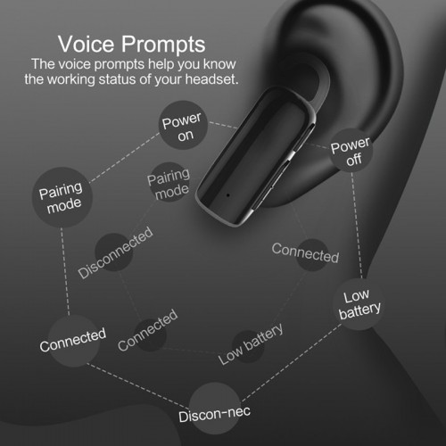 ROCK Lava D200 Mono Blutooth Earphone - Red