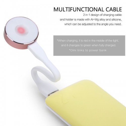 ROCK OMI LED light-Compensating Flash Selfie Light with Flexible Clip - Gold