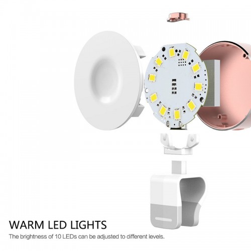 ROCK OMI LED light-Compensating Flash Selfie Light with Flexible Clip - Gold