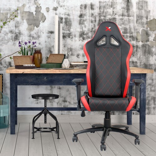 RapidX Ferrino Series Gaming Chair - Red on Black RapidX Ferrino Series Gaming Chair - Red on Black