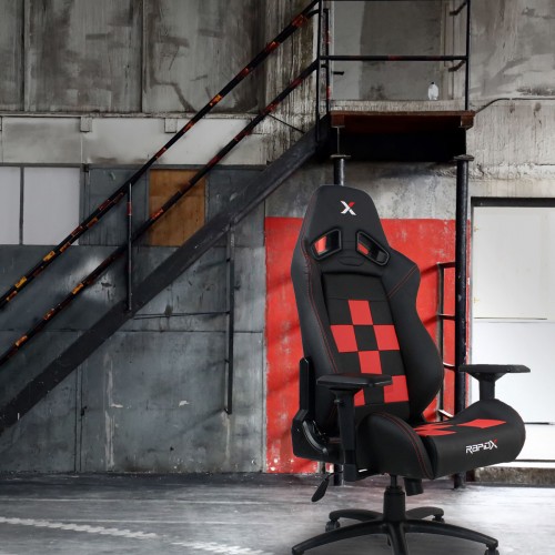 RapidX Finish Line Series Gaming Chair - Red on Black RapidX Finish Line Series Gaming Chair - Red on Black