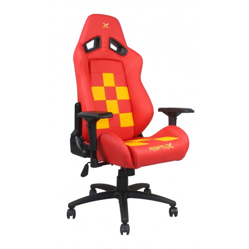 RapidX Finish Line Series Gaming Chair - Yellow on Red RapidX Finish Line Series Gaming Chair - Yellow on Red