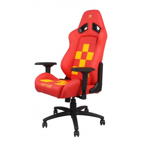 RapidX Finish Line Series Gaming Chair - Yellow on Red RapidX Finish Line Series Gaming Chair - Yellow on Red