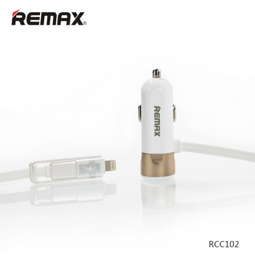 Remax Car Charger with 2 in 1 cable for ...