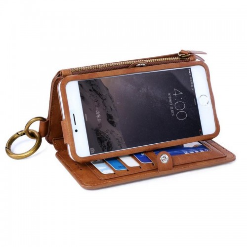 REMAX  Versatile Clutch Multi-Functional 2 in 1 Leather Hand Bag for iPhone 6/6S  - Black