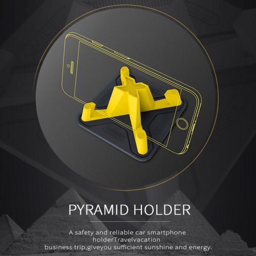 REMAX Pyramid Car Mobile Holder For All Smart Phones - Yellow