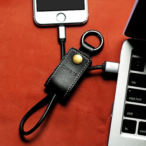 REMAX Portable Keychain Lightning Cable for iOS Devices - Black