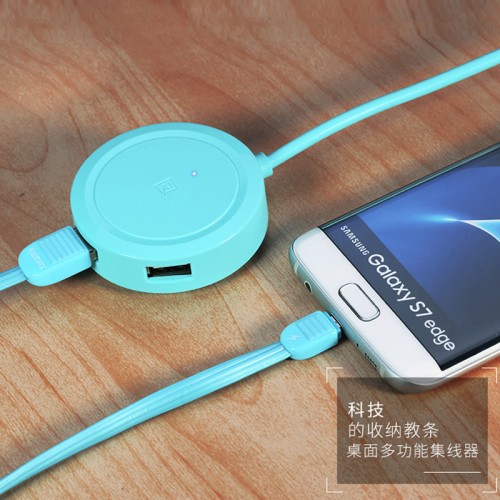 Remax 3 USB Charging HUB For all Smart Phones & Tablets - Blue