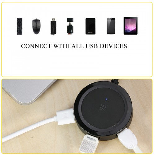 Remax 3 USB Charging HUB For all Smart Phones & Tablets - Blue