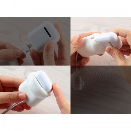 Remax RC-A6 Silicon Protective Case For Apple Airpods with Charging Cable