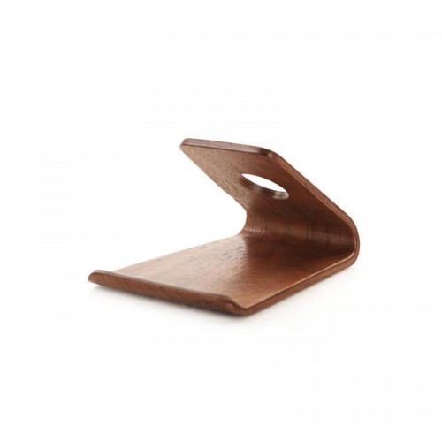 SAMDI Wooden Stand For All Smart Phones - Wallnut Wood 