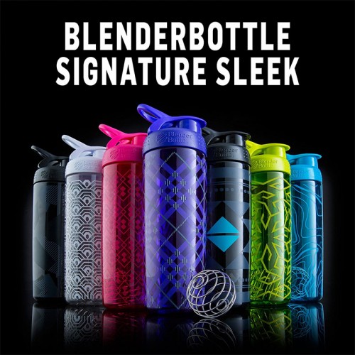 BlenderBottle SportMixer Signature Sleek  Shaker Bottle 28-Ounce - Zen Gala Green