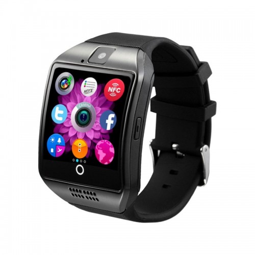 Touch Screen Smart Watch for iOS & Android with Camera, Sim and Memory Card - Black