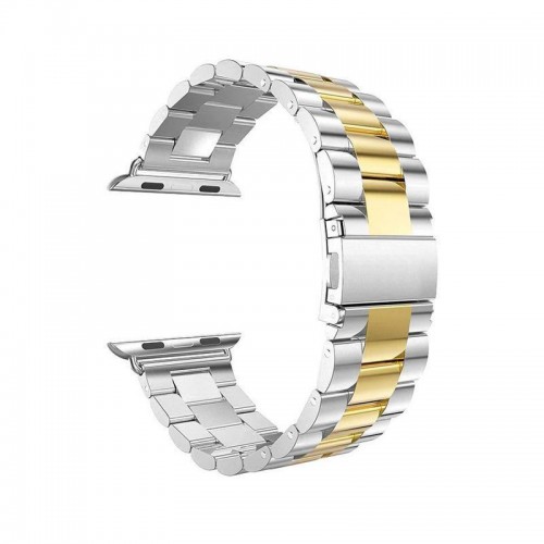 Classic Special Design Stainless Steel 44 MM / 42 MM Apple Watch band - Silver/Gold