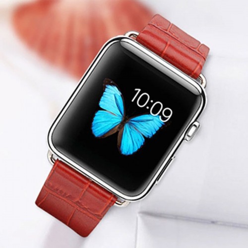 Totu Design Leather Apple Watch Band For 42 MM - Brown
