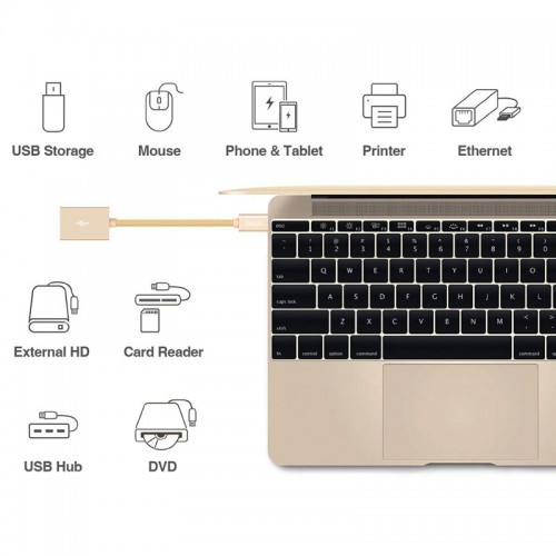 HOCO UA3  Patch Cord to trasfer Type-C to USB