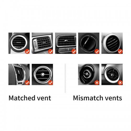 USAMS Wireless Charger Car Air Vent Qi Wireless Car Charger For iPhone X , iPhone 8 , S9 , Note 8  
