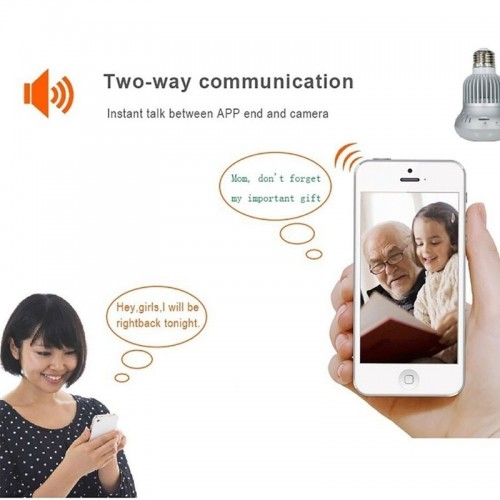 VR Cloud Camera WI-FI Globe Panoramic Light Bulb