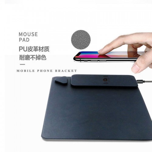 WUW Mouse pad QI Fast wireless charger - Black