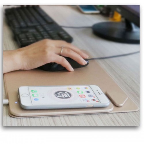 WUW Mouse pad QI Fast wireless charger - Gold