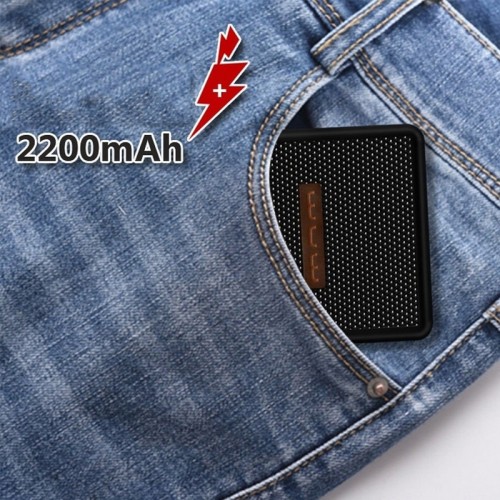 WUW Portable 2200 mAh Power Bank For IOS Devices - Black