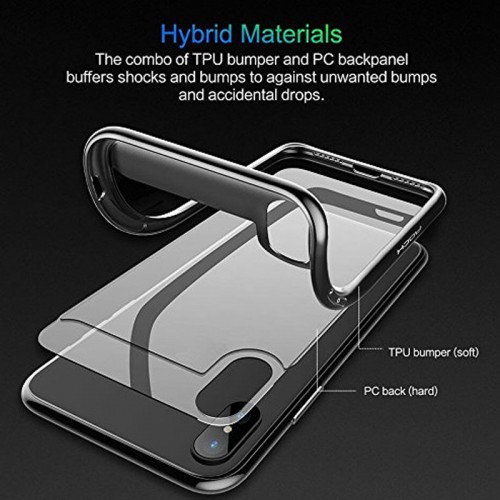 ROCK Clearity Series TPU Case For iPhone X - Red