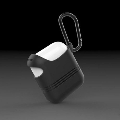 i-Smile Silicone Protective Case For Apple Air-pods with Key-chain - Pink