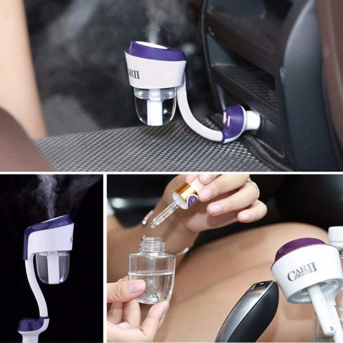 NANUM 2 Car humidifier with 2 USB Car Charger - Purple
