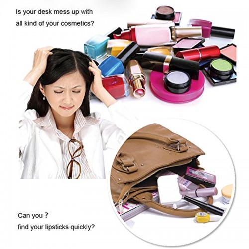 Cosmake Carousel 360 Degree Rotating Cosmetic Makeup Organizer - White
