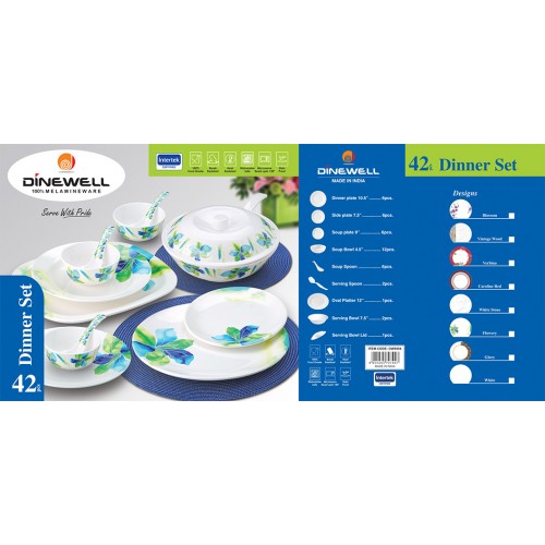 DINEWELL MELAMINE DINNER SET 42 PCS