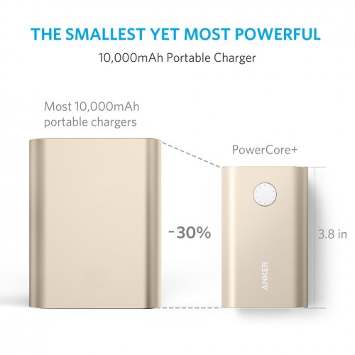 Anker PowerCore+ 10050 QC 3.0 Gold [18 Month Warranty]