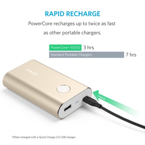 Anker PowerCore+ 10050 QC 3.0 Gold [18 Month Warranty]
