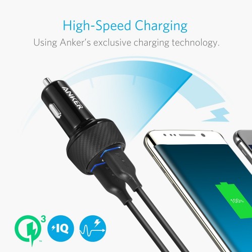 Anker PowerDrive Speed 2 (Dual QC 3.0) Black