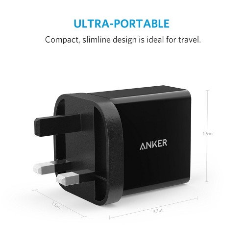 Anker PowerPort+1 iQ & QC 3.0 - Black