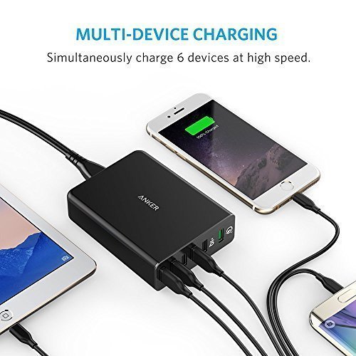 Anker PowerPort+6 iQ & QC 3.0 - Black
