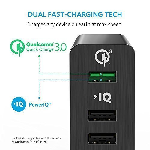 Anker PowerPort+6 iQ & QC 3.0 - Black
