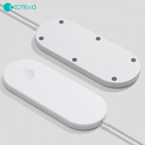 COTEetCI 2 in 1 Wireless Fast Charger for iPhone XS Max , iPhone Max , iPhone 8 & Apple iWatch - Black
