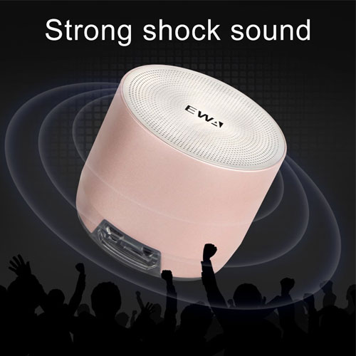 EWA Portable Metal Wireless Speaker with Passive Subwoofer, Enhanced Impactive Bass - Gray