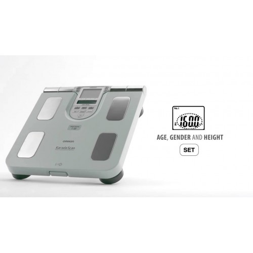 Omron BF511 Full Body Composition Monitor with 8 high-precision sensors - Turquoise