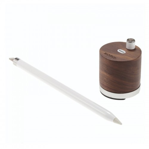 SAMDI Natural Wood Charging Dock Holder for Apple Pencil - Walnut