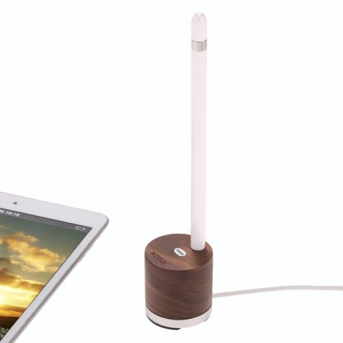 SAMDI Natural Wood Charging Dock Holder for Apple Pencil - Walnut
