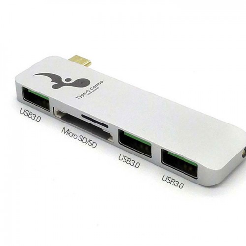 USB Type-C 5 in 1 Hub with 3 USB SD Memo...