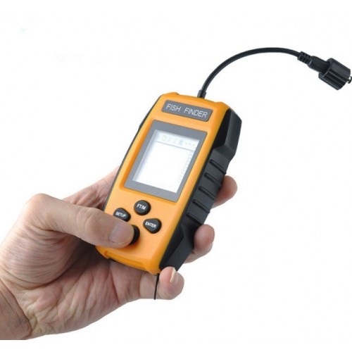 Portable Fish Finder Alarm Sensor Transducer with LCD Display Depth range - 0.7m-100m 