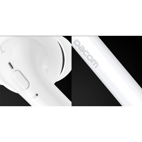 DACOM TWS Bluetooth Earphone With Car Charger - White