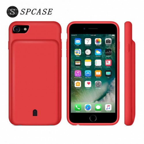 Slim Rechargeable Battery Case 4500mAh  For Apple IPhone 7/8 - red