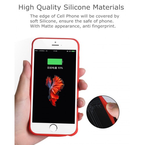 4.500MAh Slim Rechargeable Battery Case For Apple IPhone 7/8 -red