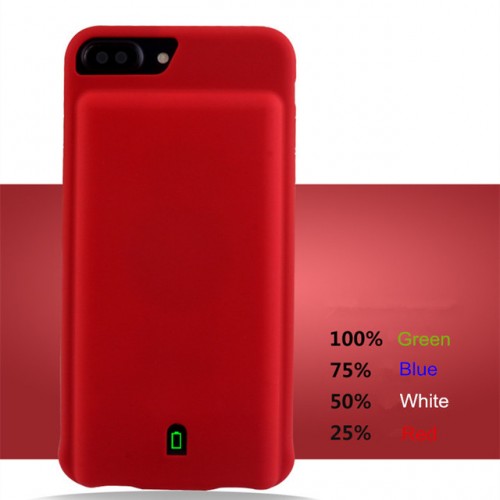 Slim Rechargeable Battery Case 4500mAh  For Apple IPhone 7/8 - red