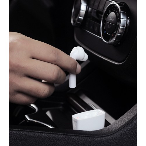 DACOM TWS Bluetooth Earphone With Car Charger - White